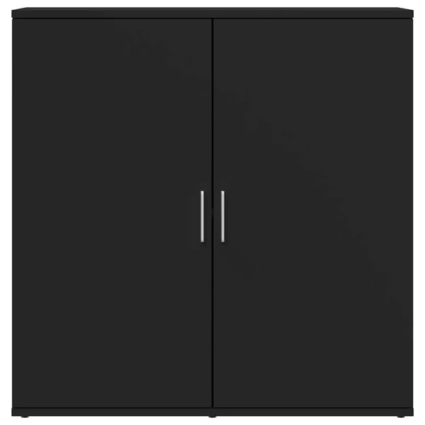 vidaXL skab 79x38x80 cm konstrueret træ sort