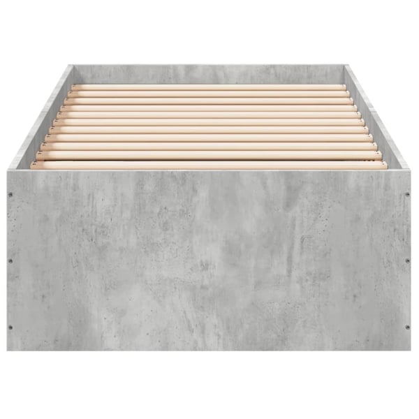 vidaXL Sengeramme betonggrå 75x190 cm konstruert tre