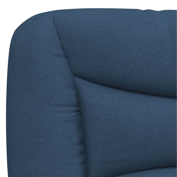 vidaXL seng med madras 90x190 cm stof blå