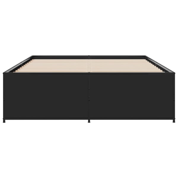 vidaXL Sengeramme svart 120x190 cm konstruert tre og metall