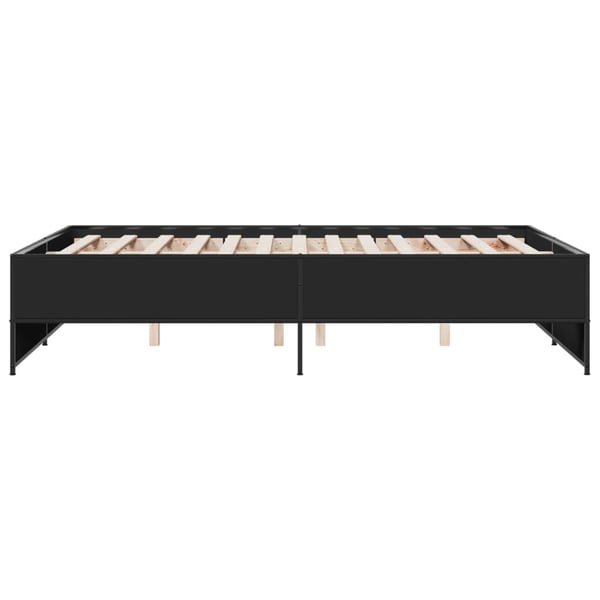 vidaXL Sengeramme svart 120x190 cm konstruert tre og metall