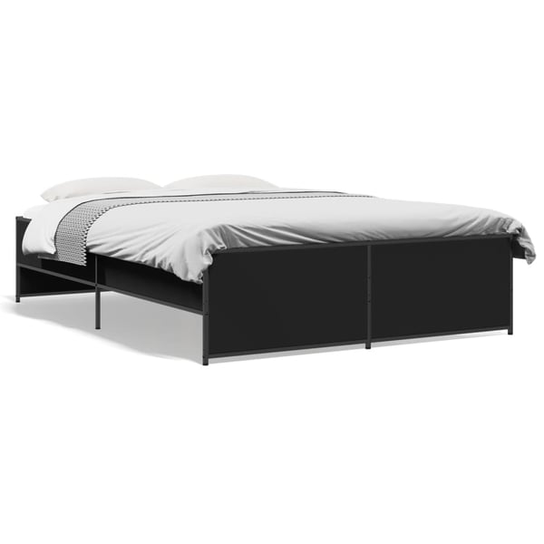 vidaXL Sengeramme svart 120x190 cm konstruert tre og metall