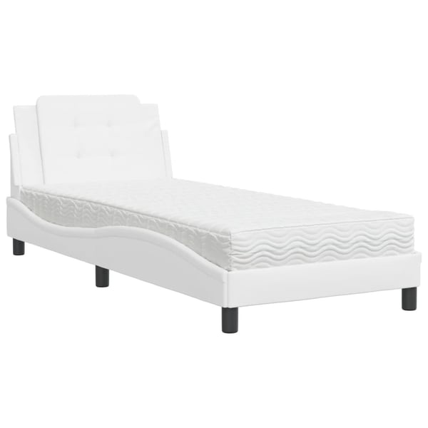 vidaXL sengeramme uden madras Zadar 80x200 cm kunstlæder hvid