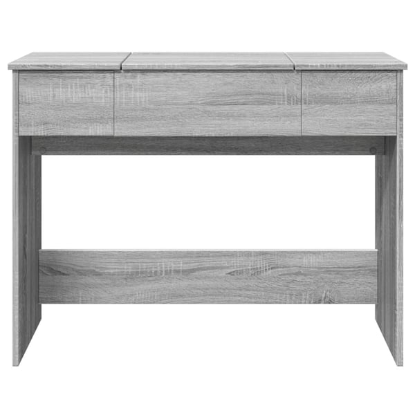 vidaXL Sminkebord med speil grå sonoma 100x45x76 cm