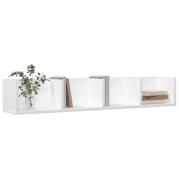 vidaXL vægskabe 2 stk. 99x18x16,5 cm konstrueret træ hvid