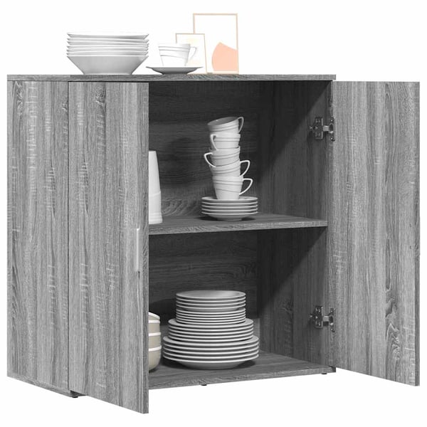 vidaXL Skjenk grå sonoma 79x38x80 cm konstruert tre