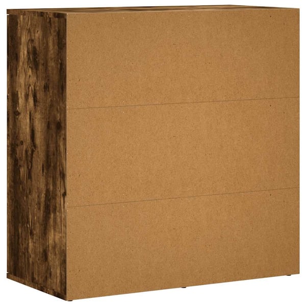 vidaXL Skjenker 2 stk røkt eik 79x38x80 cm konstruert tre