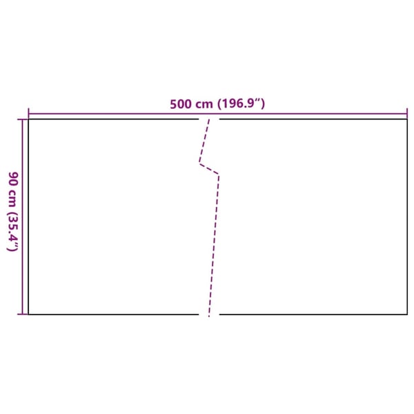 vidaXL altanafskærmning 500x90 cm polyrattan sort
