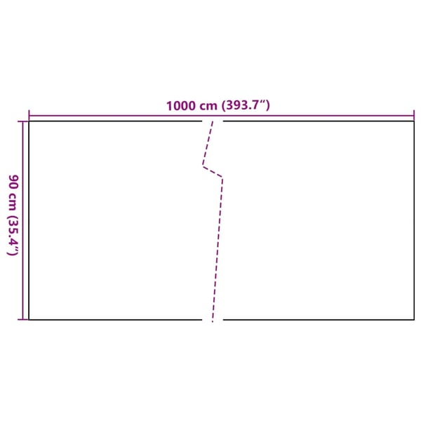 vidaXL altanafskærmning 1000x90 cm polyrattan sort