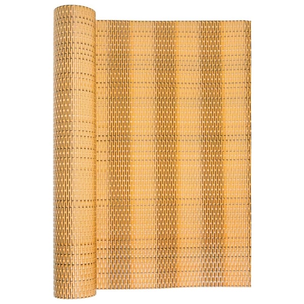 vidaXL altanafskærmning 500x100 cm polyrattan lysebrun
