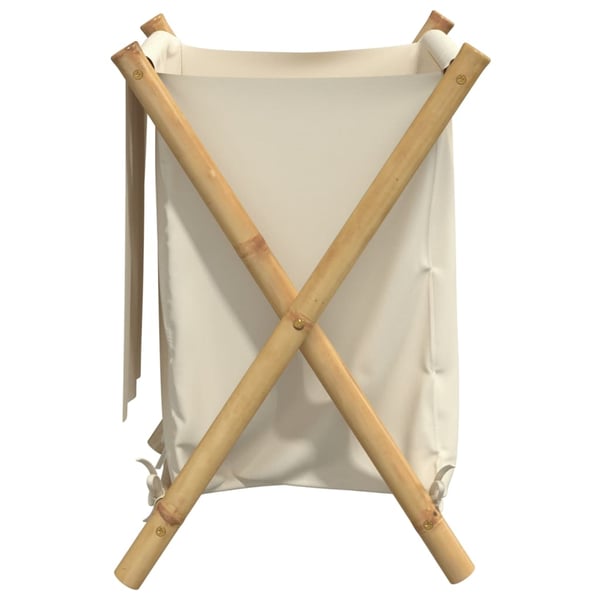 vidaXL Pyykkikori kermanvalkoinen 45x55x63,5 cm bambu