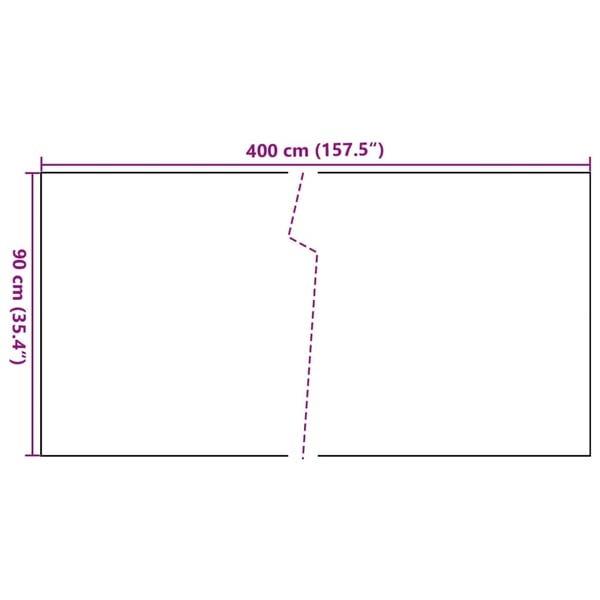 vidaXL altanafskærmning 400x90 cm polyrattan lysebrun