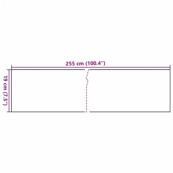 vidaXL Balkongskjerm 10 stk brun og svart 255x19 cm polyrotting