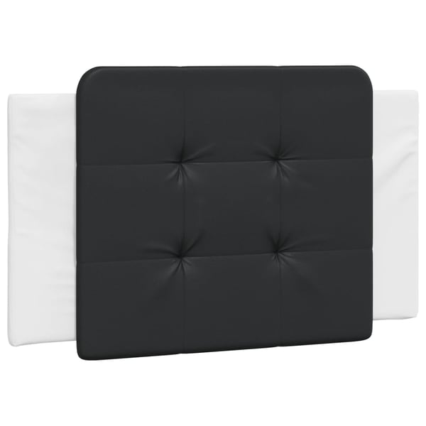vidaXL sengeramme uden madras Zadar 100x200 cm kunstlæder hvid og sort
