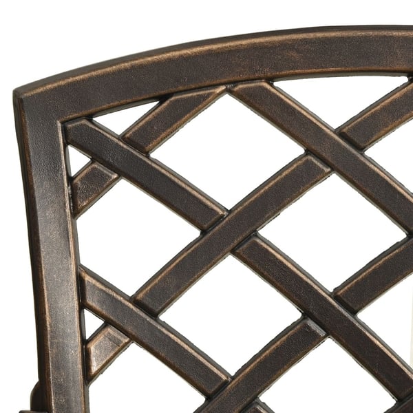 vidaXL 5-osainen Ulkoruokailuryhmä pronssi valualumiini