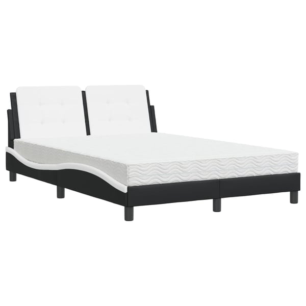 vidaXL Bed Frame without Mattress "Zadar" Black 152x203 cm Faux Leather
