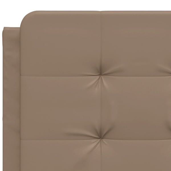 vidaXL sengeramme uden madras Zadar 140x190 cm kunstlæder cappuccinofarvet