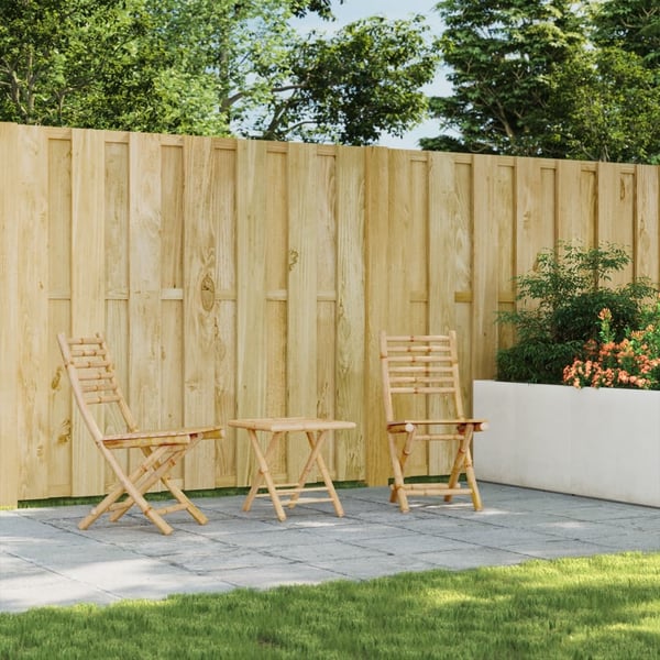 vidaXL foldbare havestole 2 stk. 43x54x88 cm bambus