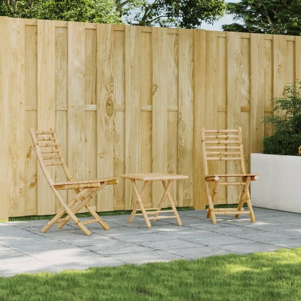 vidaXL foldbare havestole 2 stk. 43x54x88 cm bambus