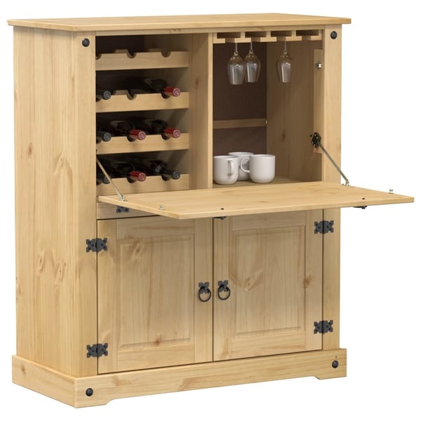 vidaXL vinskab Corona 97x45x114 cm massivt fyrretræ