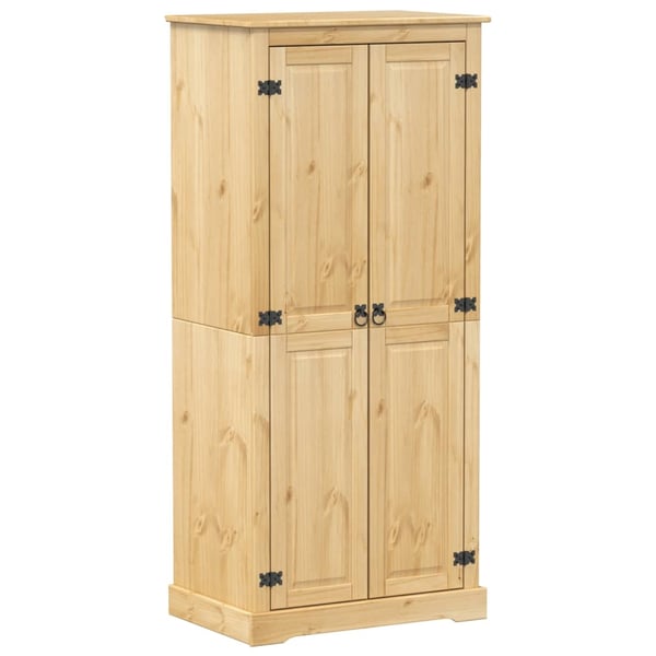 vidaXL klædeskab Corona 76x50x170 cm massivt fyrretræ