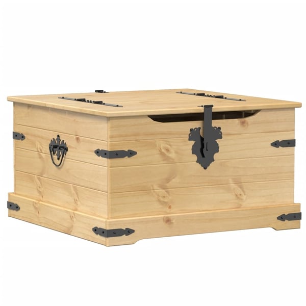 vidaXL opbevaringsboks Corona 78x78x45 cm massivt fyrretræ