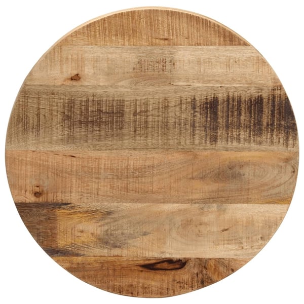 vidaXL bordplade Ø50x3,8 cm rund massivt ru mangotræ