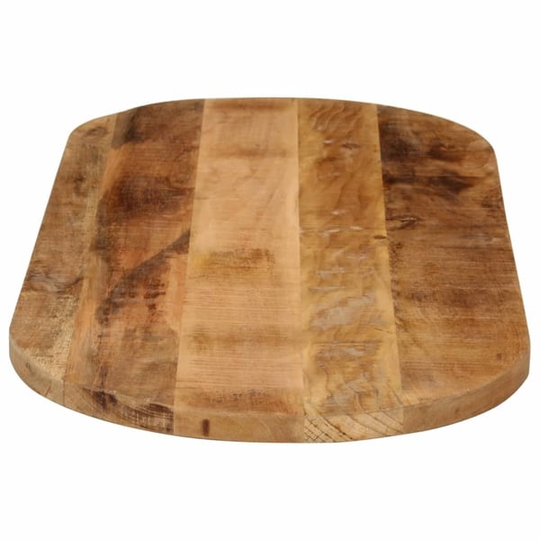 vidaXL bordplade 80x40x2,5 cm oval massivt ru mangotræ