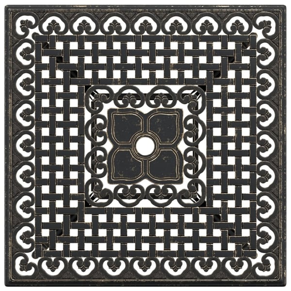 vidaXL Hagebord bronse 80x80x75 cm støpt aluminium