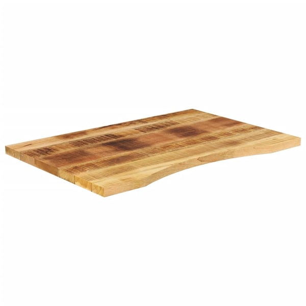 vidaXL Skrivebordsplate med kurve 100x60x2,5 cm heltre grovt mangotre