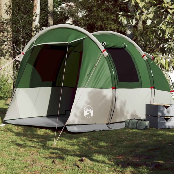 Tunneltelt For Camping 4 Personer Grønn Vanntett main image 1