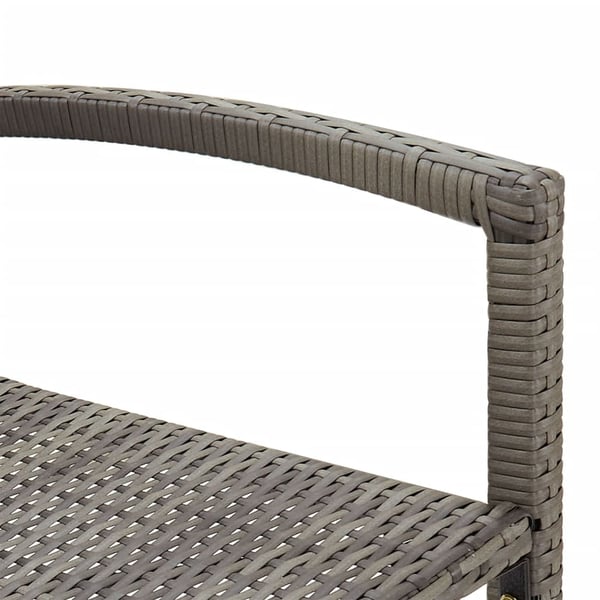 vidaXL barsæt til haven 3 dele massivt akacietræ og polyrattan grå