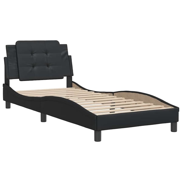 vidaXL sengeramme uden madras Zadar 80x200 cm kunstlæder sort