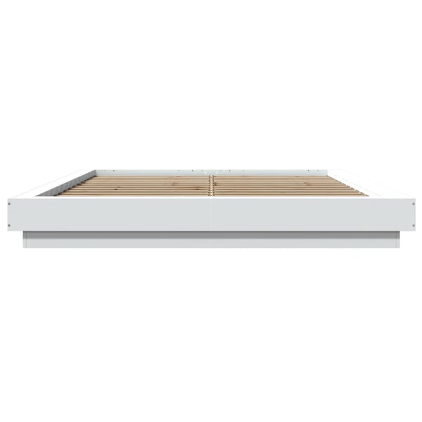 vidaXL Sängram vit 160x200 cm konstruerat trä