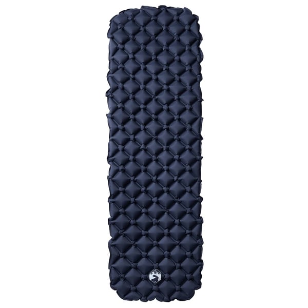 vidaXL Oppblåsende campingmadrass for 1 person grå 190x58x6 cm