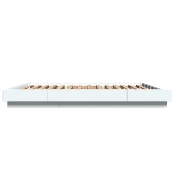 vidaXL Sengeramme hvit 150x200 cm konstruert tre
