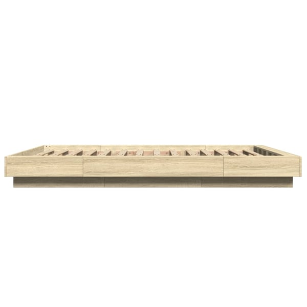 vidaXL Sengeramme sonoma eik 120x190 cm konstruert tre