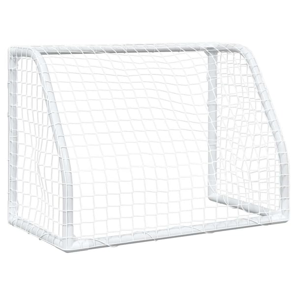 vidaXL Fotballmål for barn 2 stk med ball hvit 64x35x48 cm metall