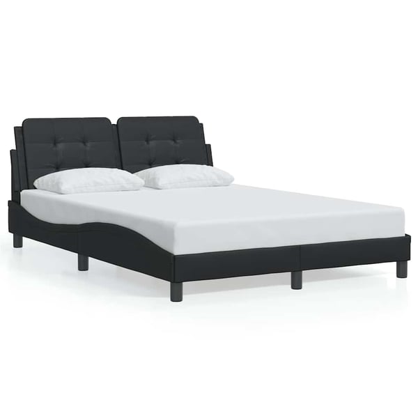vidaXL sengeramme uden madras Zadar 120x200 cm kunstlæder sort