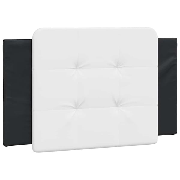 vidaXL sengeramme uden madras Zadar 90x200 cm kunstlæder sort og hvid