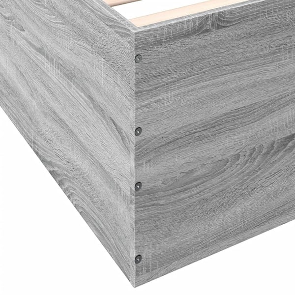vidaXL sengestel 120x200 cm konstrueret træ grå sonoma-eg