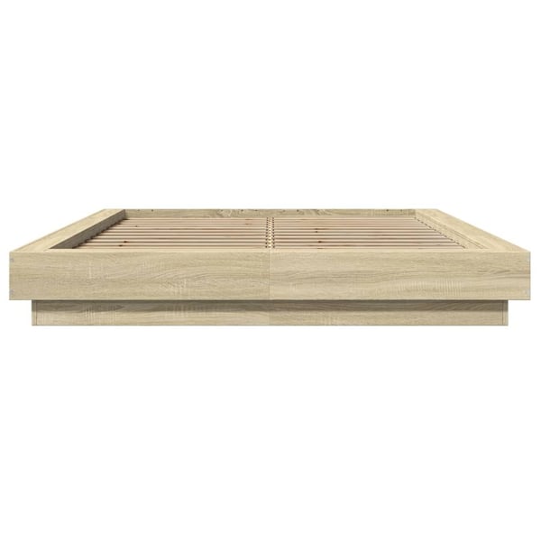 vidaXL Sengeramme sonoma eik 140x190 cm konstruert tre