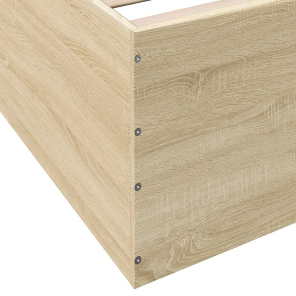 vidaXL Sengeramme sonoma eik 150x200 cm konstruert tre