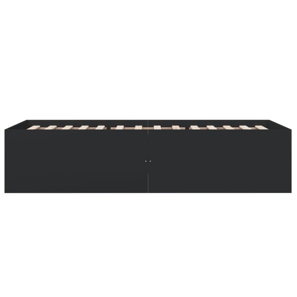 vidaXL Sengeramme svart 75x190 cm konstruert tre