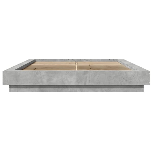 vidaXL Sengeramme betonggrå 140x200 cm konstruert tre