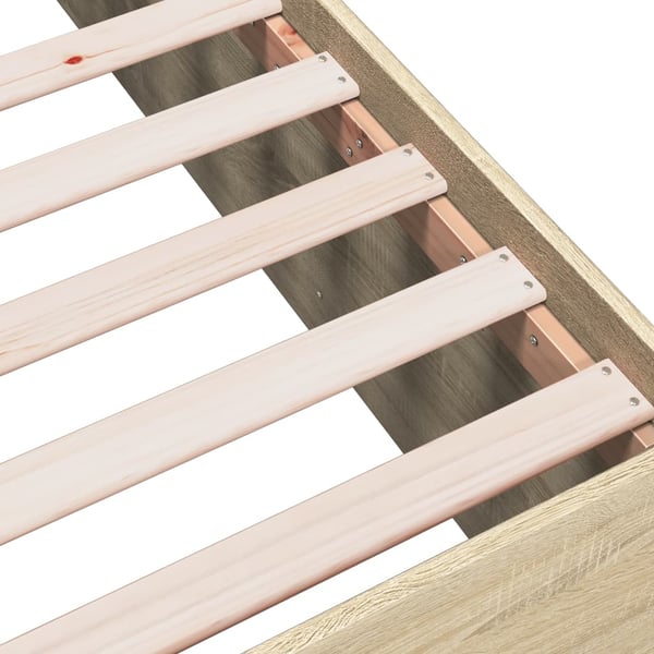 vidaXL sengestel 140x200 cm konstrueret træ sonoma-eg