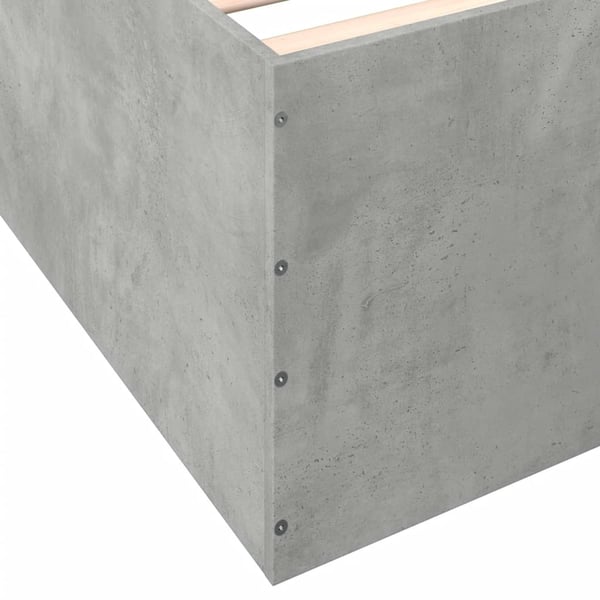 vidaXL Sengeramme betonggrå 75x190 cm konstruert tre