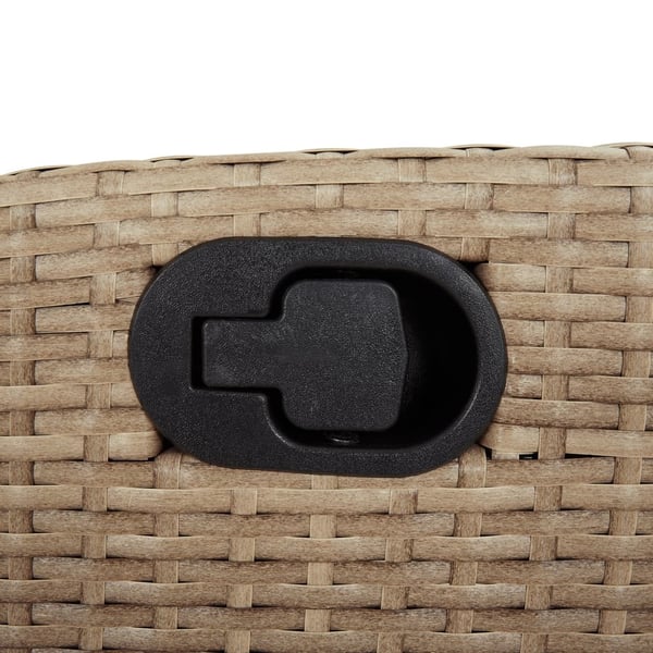 vidaXL havestole 2 stk. lænefunktion + hynder polyrattan blandet beige