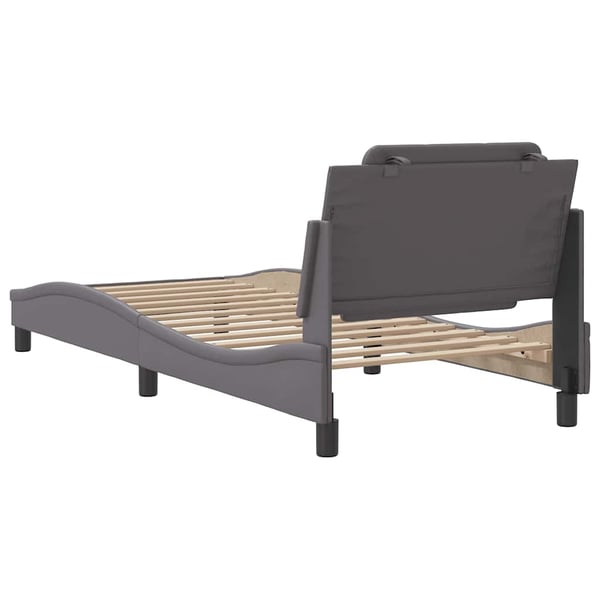 vidaXL sengeramme uden madras Zadar 90x190 cm kunstlæder grå