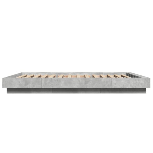 vidaXL Sengeramme betonggrå 120x190 cm konstruert tre